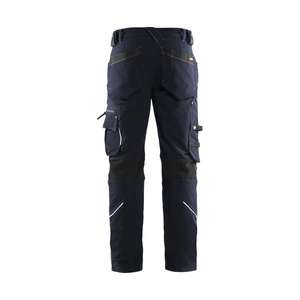 BLAKLADER - 198916448699D100 Pantalones Craftsman Elásticos en 4 direcciones sin bolsillos para uñas X1900 PANTALONES DE TRABAJO azul marino oscuro/negro - Product Image 2