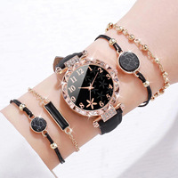 Coffret Cadeau 5 Pièces Montre à Quartz et Bijoux pour Femme, Design Sucette, Boucles d'Oreilles, Souvenir de Fête d'Anniversaire pour Filles, Conception Personnalisée