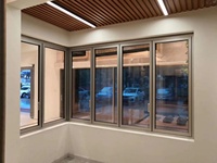 As2047 Fenêtre pliante en aluminium durable à double vitrage résistante aux ouragans à bas prix
