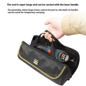 Bolsa de Almacenamiento de Herramientas de Reparación Eléctrica Portátil, Expandible, de Gancho Rápido, Impermeable, con Cremallera de Poliéster - Product Image 6