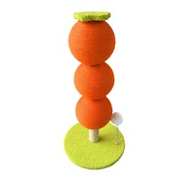 Grande boule d'herbe magique pour chat, griffoir double couche en corde de chanvre, colonne verticale en forme de cactus, structure d'escalade pour chat