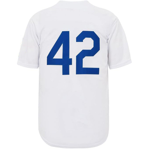Maillot de baseball OEM de haute qualité blanc et noir - Product Image 4