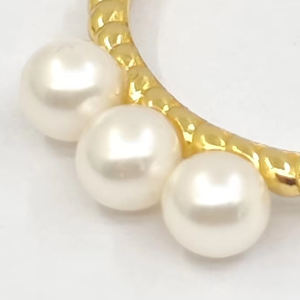 Bague en argent sterling 925 avec perle d'eau douce et plaqué or, style classique pour tous les jours, style torsadé - Product Image 3