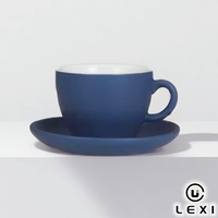 Tasse à cappuccino, espresso et latte en porcelaine moderne et simple, avec soucoupe, passe au lave-vaisselle, durable, logo personnalisé, couleur mate, pour café