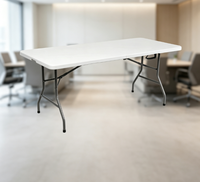 Table pliante moderne en HDPE, légère, imperméable, pour dîner en plein air, camping et fêtes de jardin
