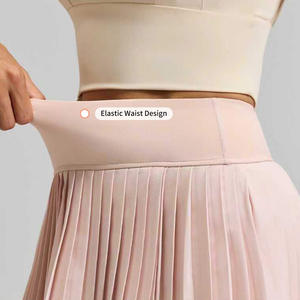 Groothandel op maat gemaakte dames quick-dry geplooide rok met binnenzak, dubbele laag, anti-doorzichtig, lichtgewicht, ademend tennisrok - Product Image 4