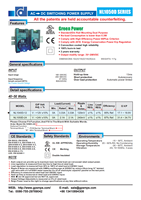 Reignpower 50W 24V Carril DIN Fuente de alimentación conmutada industrial Fuente de salida única 24Vdc Fuente de alimentación regulada de CA a CC