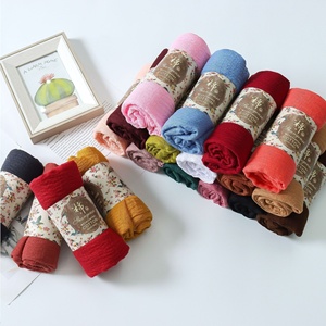 <span class=keywords><strong>Foulard</strong></span> plissé en <span class=keywords><strong>soie</strong></span> de couleur unie pour <span class=keywords><strong>femme</strong></span>, style malaisien, avec bord froissé, grande taille, effet bulle, long châle toutes saisons - Product Image 2