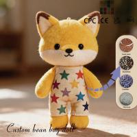 Peluche douce personnalisée en forme de chameau jaune avec gilet étoilé, compagnon de sommeil pour enfants