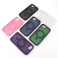 Coque de téléphone portable TPU pour 17promax, effet peau, givrée, magnétique, protection deux-en-un, antichoc, anti-chute, unie