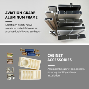 Tùy Chỉnh Thiết Kế Hiện Đại Máy Bay Cấp Khung Nhôm Không Thấm Nước Cử<span class=keywords><strong>a</strong></span>-Tích Hợp Tủ Nhôm Hồ Sơ Phụ Kiện - Product Image 3