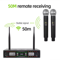 Système de micro sans fil UHF professionnel, double microphone portable, signal stable, anti-retour, pour conférences, événements religieux