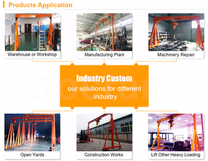 เครนยกแบบเคลื่อนที่ได้ ขนาด 0.5 ตัน 1 ตัน 2 ตัน พร้อมรีโมทไร้สายและล้อ - Product Image 6