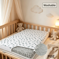 Surmatelas orthopédique Skylee 4D lavable en polymère POE avec housse amovible pour enfants