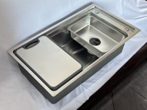 Leimanxi อ่างล้างจาน SUS304สแตนเลสหนา0.75มม. ใช้ในครัวเรือน - Product Image 5