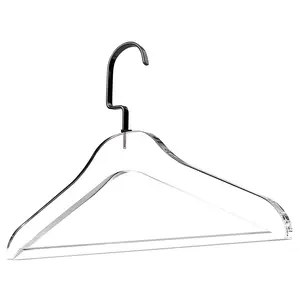 Wholesale Eco-Friendly Plastic Clothes Hanger Heavy Duty Acrylic Closet Organizer Acrylic Coat Hanger