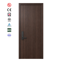 Porte en bois ignifugée certifiée UL, résistance au feu 20 à 90 minutes, acoustique, pour projets commerciaux, conforme NFPA, avec cadre en bois.