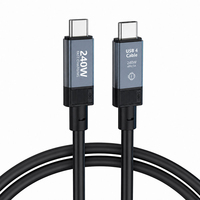 Cable USB4 de 40 Gbps de Super Velocidad, 240 W, 5 A, Carga Rápida PD, Cable Tipo C Compatible con Thunderbolt 3 para Laptop, Monitor, Teléfono