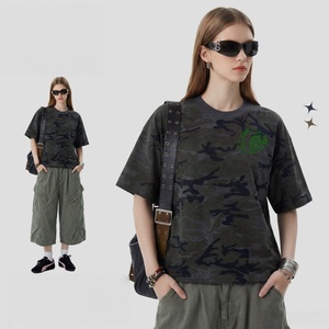 T-<span class=keywords><strong>shirt</strong></span> vintage personnalisé 100 % coton, <span class=keywords><strong>couleur</strong></span> personnalisée, vente en gros B2B, <span class=keywords><strong>tee</strong></span>-<span class=keywords><strong>shirt</strong></span> tactique d'extérieur à manches courtes camouflage pour longs voyages de camping - Product Image 2
