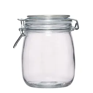 Keuken & Tafelblad Opslag Luchtdicht Mason Jar Met Verzegelde Deksel Keuken En Tafelblad Grote Glazen Pot Set Voor Spice Jam honing Koffie