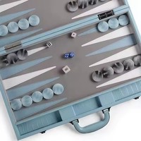 Jeu de Backgammon de Luxe en Cuir PU Façon Crocodile, Fait Main, Pliable et Portable, Idéal pour Enfants, Cadeau de Club, Vente en Gros