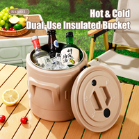 Baril de transport alimentaire de qualité industrielle 10L 30L 50L 70L, seau isotherme avec pince en acier inoxydable pour cantine
