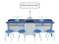 Table de laboratoire scolaire pour physique, chimie et biologie avec évier intégré, plateau résistant aux produits chimiques, couleur personnalisée, vente en gros directe d'usine