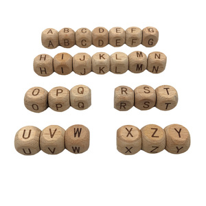 BRICOLAGE A-Z Lettre Naturel Cube Carré Hêtre En <span class=keywords><strong>Bois</strong></span> <span class=keywords><strong>Perles</strong></span> de Lettre - Product Image 3