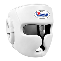 Casco de Boxeo GINGPAI Profesional, Seguro, Duradero, Ajustable, Resistente al Viento, Unisex, Redondo/Ovalado, de Cuero PU, Impermeable y Transpirable