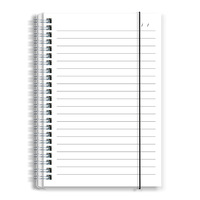 Carnet à spirale professionnel PP mat, bloc-notes étudiant, cadeau de bureau, avec sangle latérale, vente en gros, carnet de composition A5, 80 feuilles