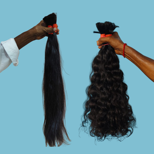 Venta al por mayor solo dibujado ondulado Remy Virgen extensiones de cabello humano-sin procesar crudo indio templo donante cabello - Product Image 3