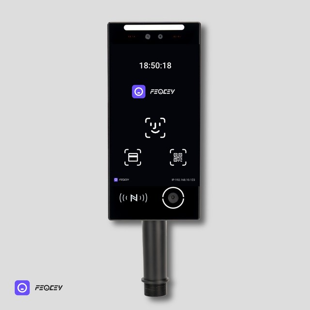 FCV4905  AI Biometric Face Time Attendance Access Control Systems Products  Face Recognition with Temperature Measurement