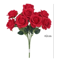 Fabrik Großhandel 10 Köpfe Bouquet Dusty Color Künstliche Seide Rose Blume für Home Wedding Party Dekoration