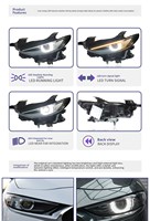 Nouvel ensemble de phares avant modifiés pour Mazda 3 Axela 2020-2023, clignotants, feux de jour, phares LED 8000 lm