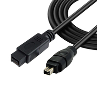 Câble de données adaptateur personnalisé Ieee 1394 haute vitesse Firewire 9 broches vers 4 broches mâle 800/400 1.8m 6ft