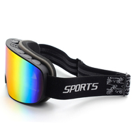 Masque de ski anti-buée personnalisé lunettes de motoneige protection UV hiver miroir extérieur bleu snowboard lunettes de planche à neige