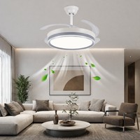 Ventilateur de plafond 42 pouces avec lumière LED super lumineuse 96W, design sans pales, télécommande, pour salon et chambre à coucher, livraison gratuite, nouvel arrivage