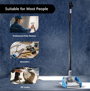 تروس قابلة للتعديل <span class=keywords><strong>5</strong></span> قضبان 8 بوصة 10 بوصة 12 بوصة من سبائك الألومنيوم دريوال أداة صندوق تشطيب مسطح لسقف الجدار لصق كشط - Product Image 6