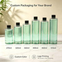 Botella de Plástico PET con Tapa de Rosca de 270ml/320ml/360ml/400ml/460ml/510ml, Impresión UV, Envase Vacío para Tónico Cosmético, Champú, Sérum para el Cuidado de la Piel, Loción