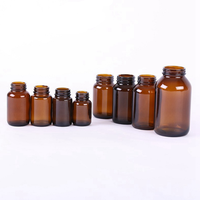 Bouteilles en verre ambré à large ouverture de 100cc, 200cc, 250cc, 300cc, 400cc, 500cc, 750cc, avec col 38-400, pour médicaments