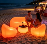 Wasserdichtes Modernes Mehrfarbiges LED-Sofa-Set mit Fernbedienung IP54-Zertifiziert Feiertagsdekoration Weihnachten Halloween Outdoor Küche