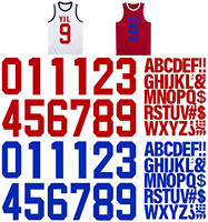 Lettres de Transfert de Chaleur Personnalisées de A à Z et Chiffres Maillot de Football Numéro Dtf Sérigraphie Plastisol Football Transfert de Chaleur
