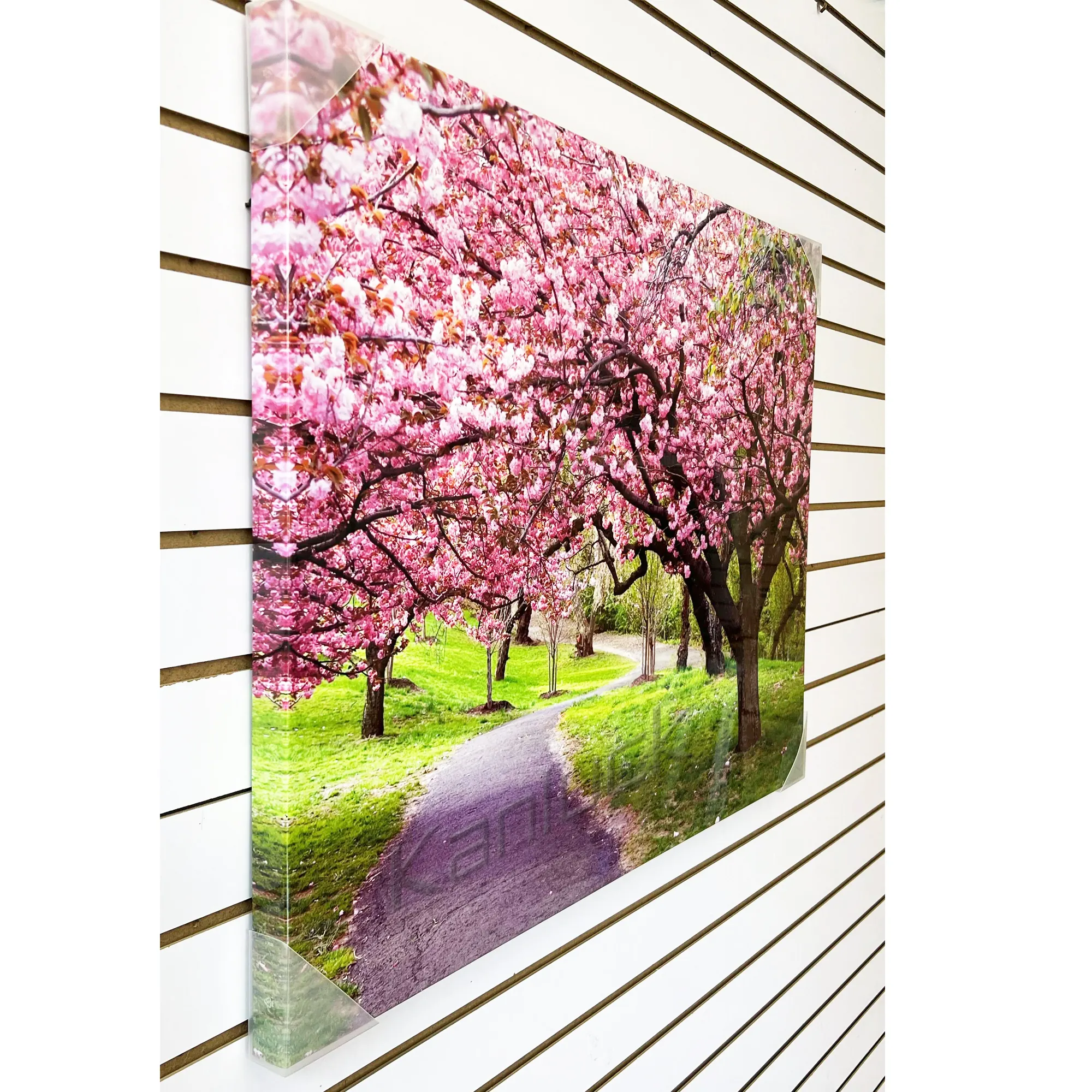 빨간 마플 나무 풍경 벽 예술 캔버스 옻칠과 회화