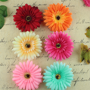 Fiori di Gerbera in Seta all'Ingrosso per Copricapo Bohemien, Accessorio per Capelli da Mare e Vacanza, Teste di Margherite Gerbera - Product Image 2