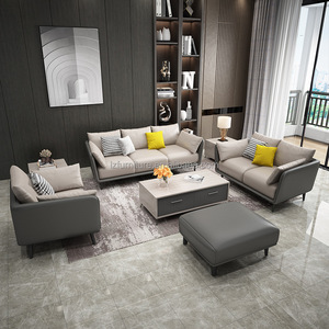 Sofás Seccionales Modernos para Oficina en Casa, Sofá de Cuero Ejecutivo, Juego de Muebles para Sala de Estar, Sofás de Cuero para Oficina - Product Image 4