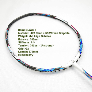 Supper Cao 40T <span class=keywords><strong>Nano</strong></span> + 3D Dệt Carbon/Graphite Vợt Cầu Lông Cho Cạnh Tranh Máy Nghe Nhạc Với Giá Rẻ Giá Biểu Tượng Tùy Chỉnh/Grip - Product Image 6
