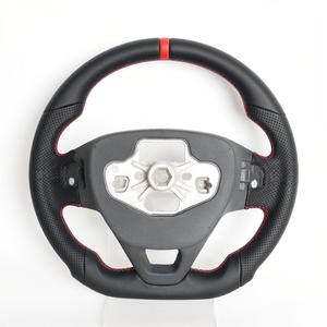 Volant sport en cuir pleine fleur rouge pour <span class=keywords><strong>Ford</strong></span> <span class=keywords><strong>Fiesta</strong></span> <span class=keywords><strong>2018</strong></span>, vente directe d'usine, prix réduit, en stock - Product Image 1