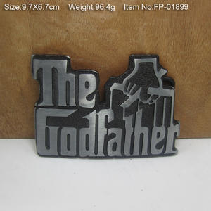 Vente en gros de boucles de ceinture vintage en alliage de zinc parrain lettre film boucle de ceinture western cowboy accessoires pour hommes - Product Image 2