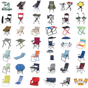 Sillas de Playa Plegables Portátiles para Jardín, Camping y Pesca, con Marco Metálico, Resistentes, de Alta Calidad, con Logotipo Personalizado de Fábrica - Product Image 4