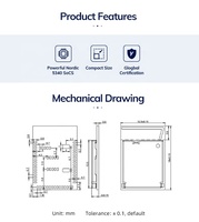 Nordic NRF5340 MS45SF1 Módulo IoT BLE inalámbrico de largo alcance para Bluetooth Mesh Zigbee Thread NFC USB para módulo Bluetooth